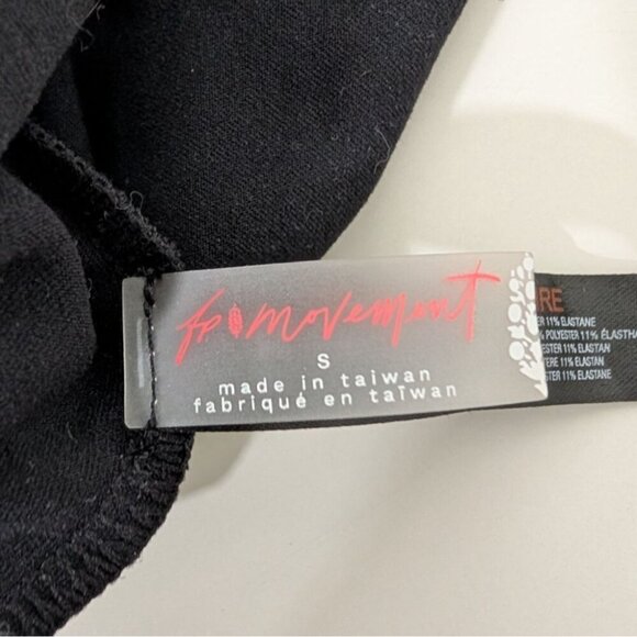 Free People Movement Ruched Bra Womens Size Small Black Workout Yoga Stretch - Picture 3 of 7